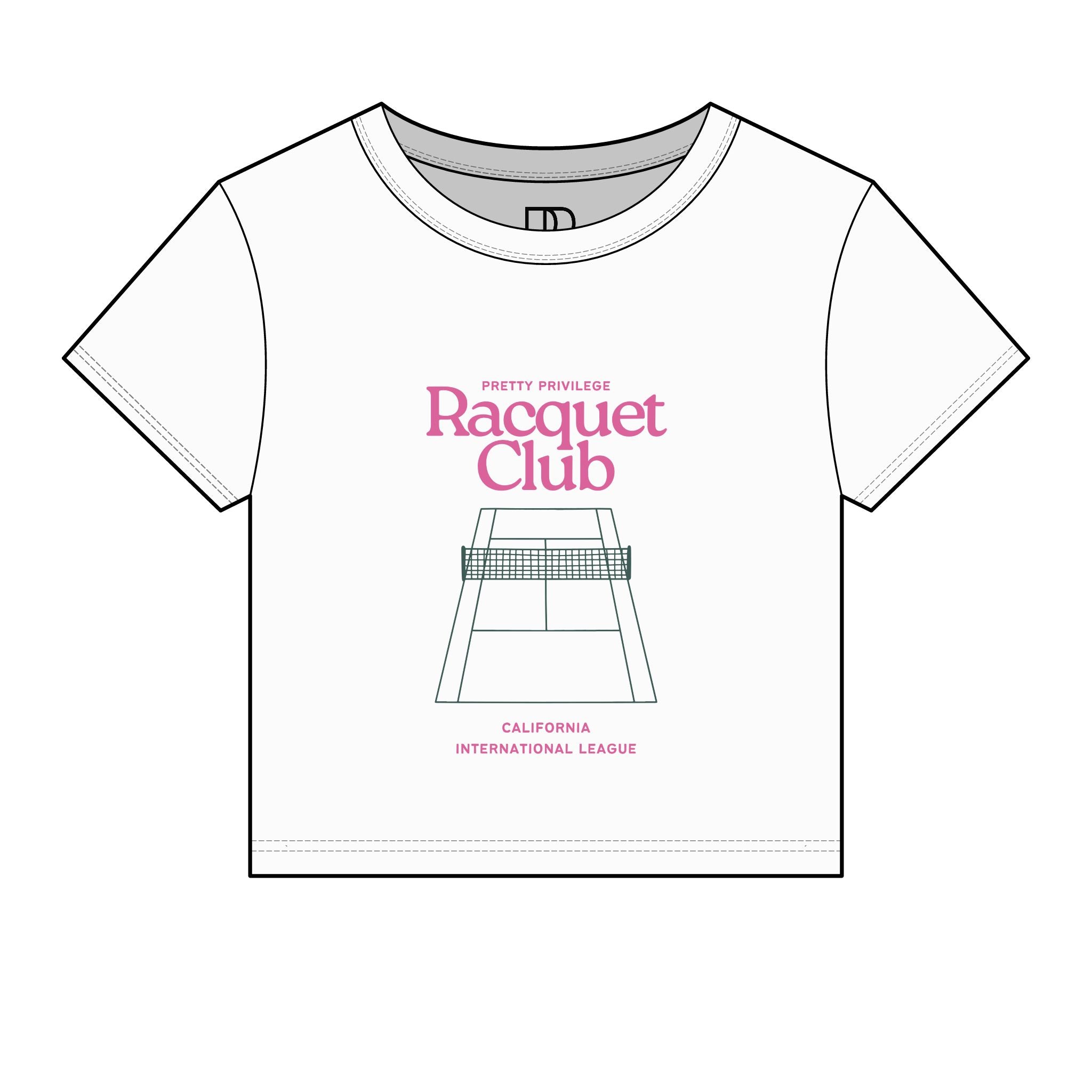 Racquet Club Micro Rib Baby Tee