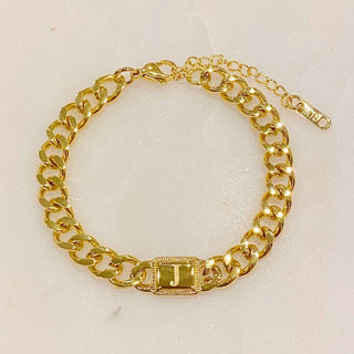 Uptown Chain Initial Bracelet