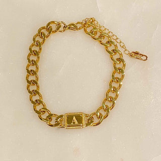 Uptown Chain Initial Bracelet