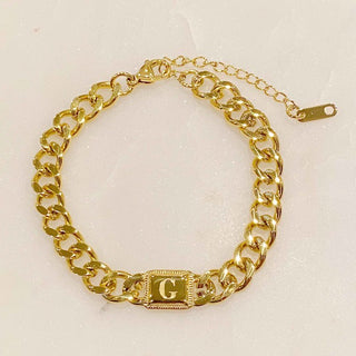 Uptown Chain Initial Bracelet