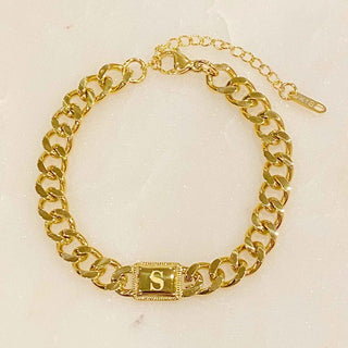 Uptown Chain Initial Bracelet