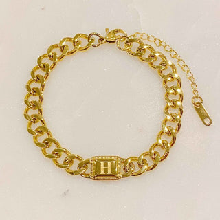 Uptown Chain Initial Bracelet