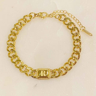 Uptown Chain Initial Bracelet