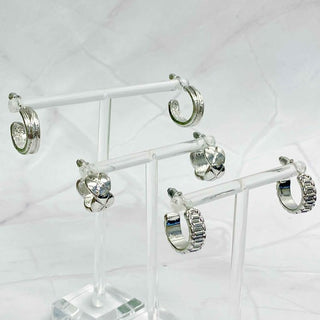 Special Edition Textured Hoop Earrings Set Of 3