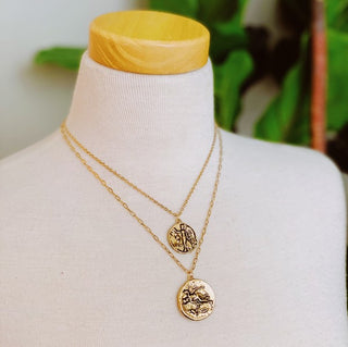 Ancient Myth Layered Coin Necklace