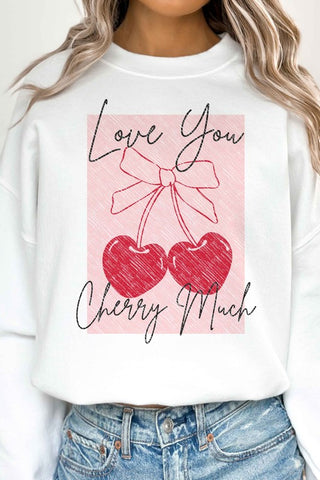 LOVE YOU CHERRY MUCH OVERSIZED SWEATSHIRT