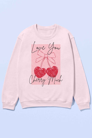 LOVE YOU CHERRY MUCH OVERSIZED SWEATSHIRT