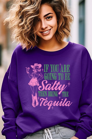 Cowgirl Tequila Graphic Fleece Sweatshirts