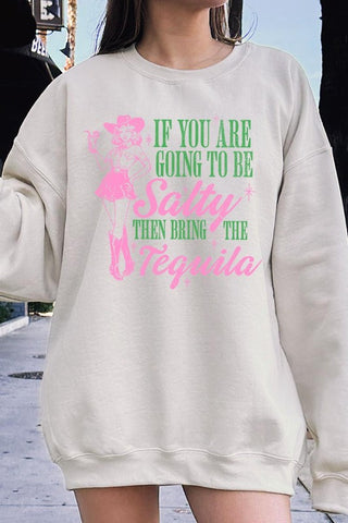 Cowgirl Tequila Graphic Fleece Sweatshirts