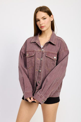 OVERSIZED DENIM SHIRT JACKET