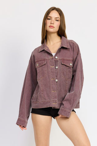 OVERSIZED DENIM SHIRT JACKET