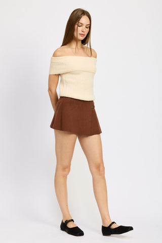 PLEATED MINI SKORT