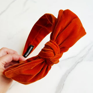 Structured Velvet Bow Headband