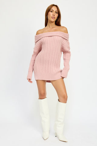 OVERSIZED OFF SHOULDER SWEATER