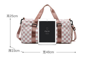 Checker Weekend Travel Luggage Tote Bag Check