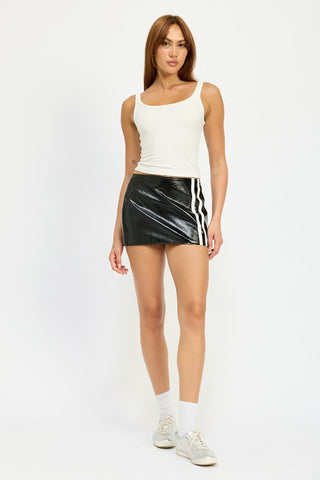 MINI MOTO LEATHER SKIRT