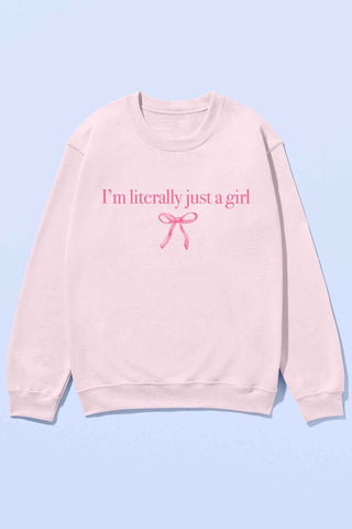 LITERALLY JUST A GIRL OVERSIZED SWEATSHIRT