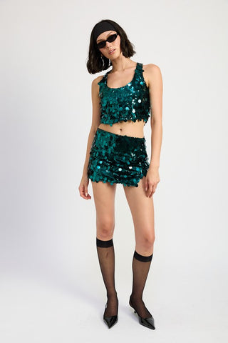 SEQUIN RACER BACK TOP